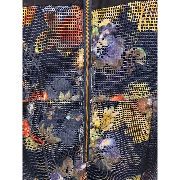 Standards & Practices Angel Floral Mesh Chiffon A-line Zip Back Dress - Picture 6 of 8